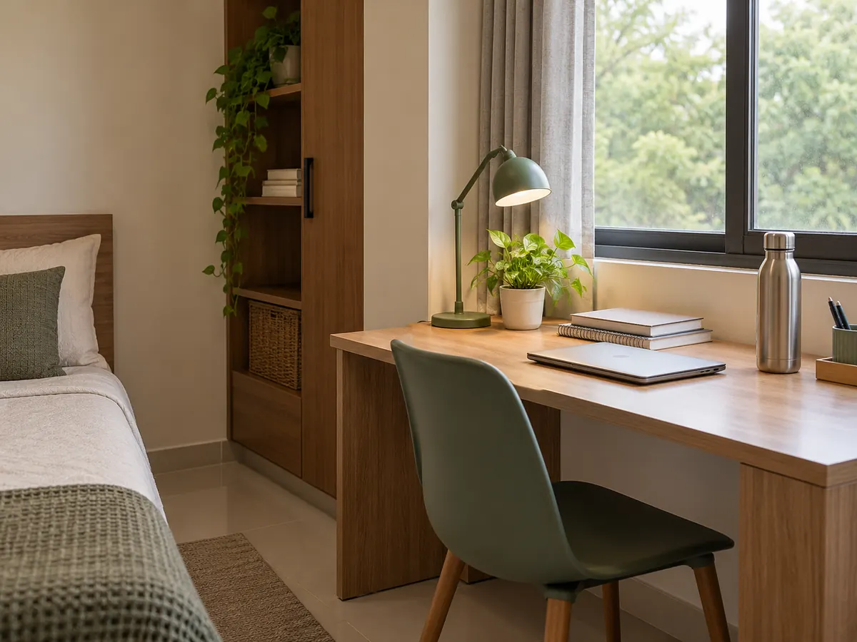 Illustration (generated image), not this property: a study corner
